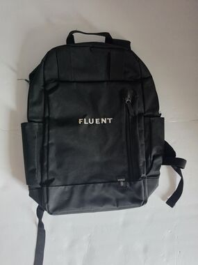 Fluent Black Multi-Pocket Tech Laptop Backpack